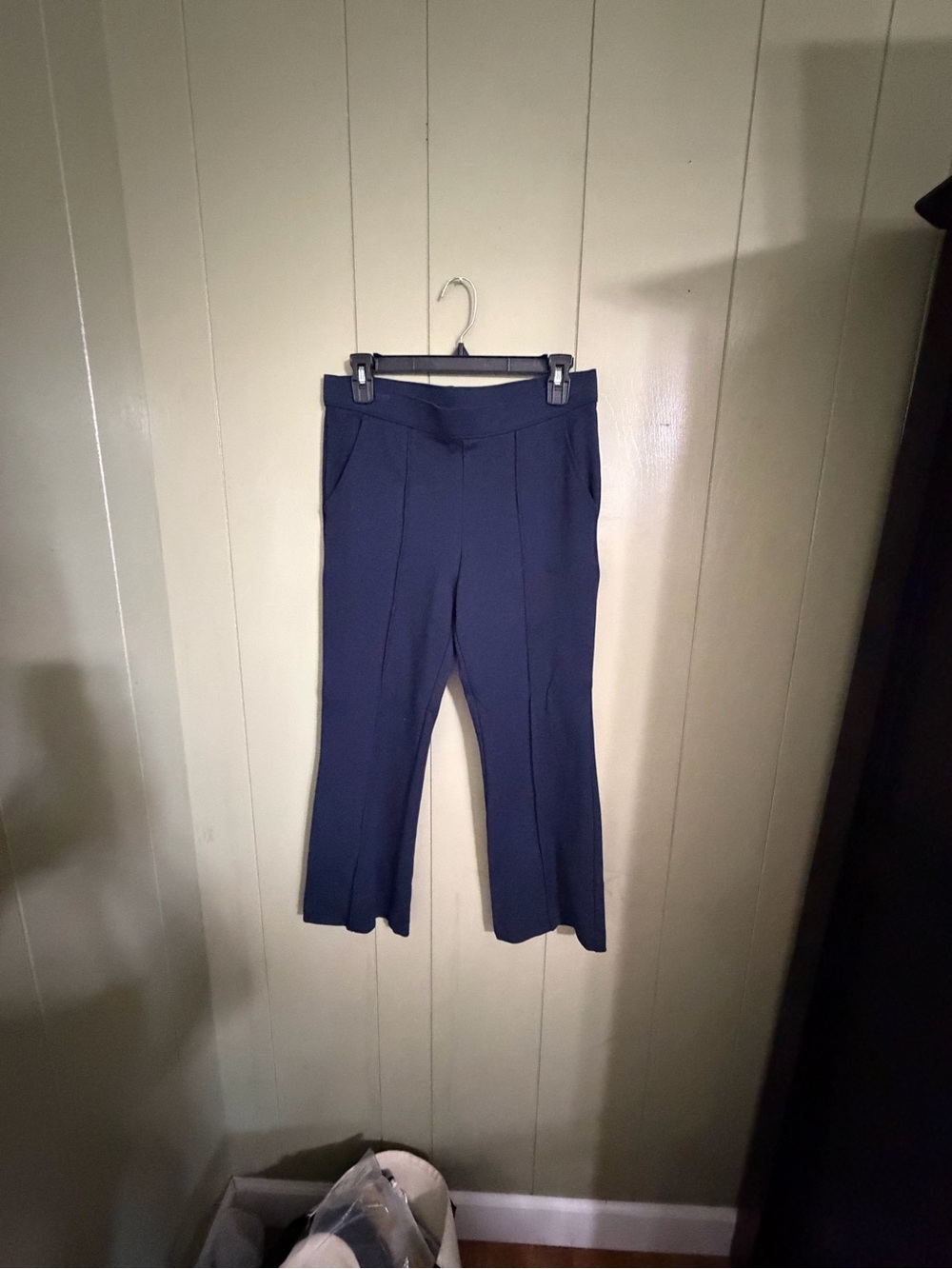 Time and Tru Navy Cropped Dress Pants with Front Crease